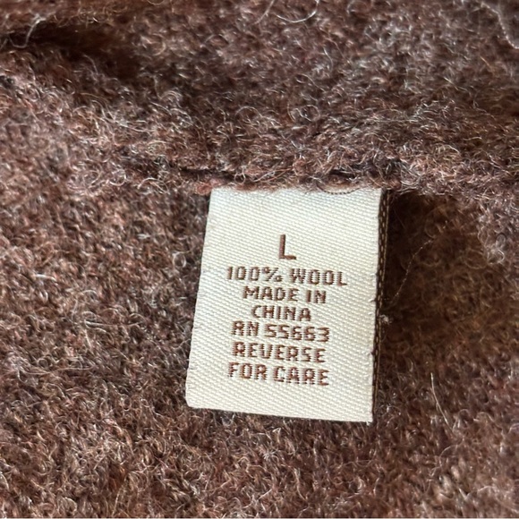 Vintage David Brooks Brown Wool Hooded Button Front Lagenlook Style Coat - Picture 14 of 14